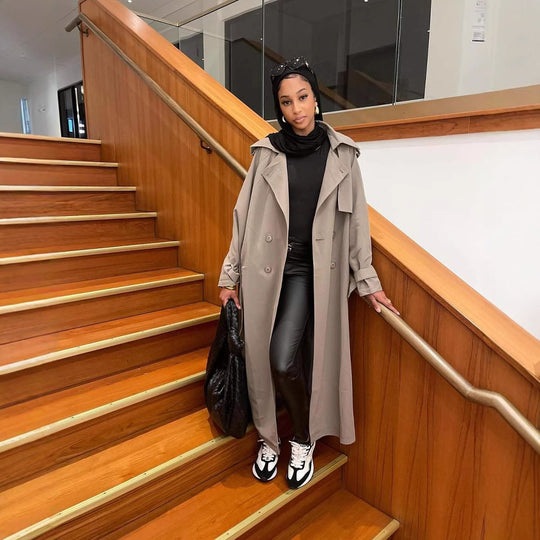 Damen Modischer Oversized Trenchcoat EB