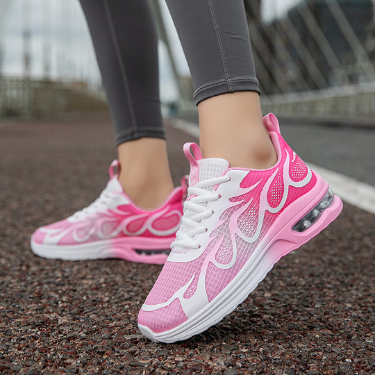 Damen Sportliche Sneakers mit atmungsaktiver Oberflächenstruktur und stützender Dämpfung EB