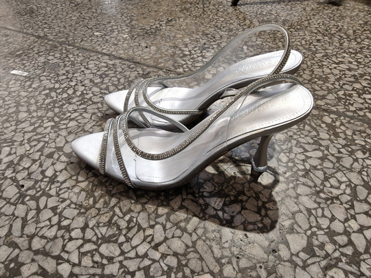 Damen Slingback-Pumps mit funkelnden Strassdetails und elegantem Design EB