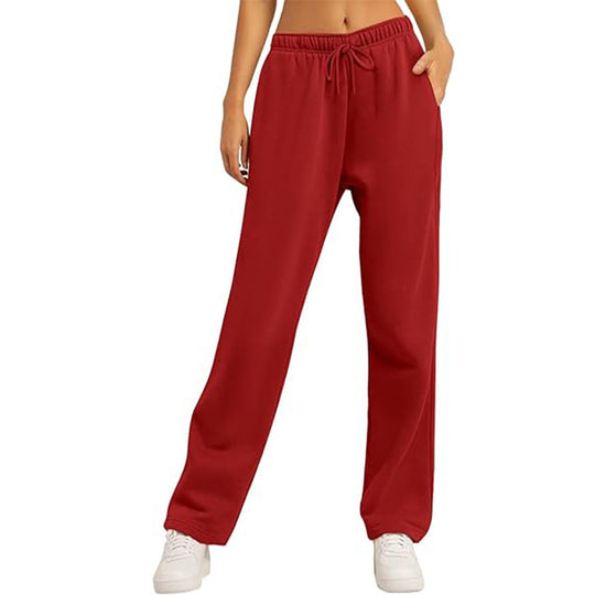 Damen nan hochwertige Relax-Hose mit hoher Taille, geradem Bein und integrierten Eingrifftaschen EB