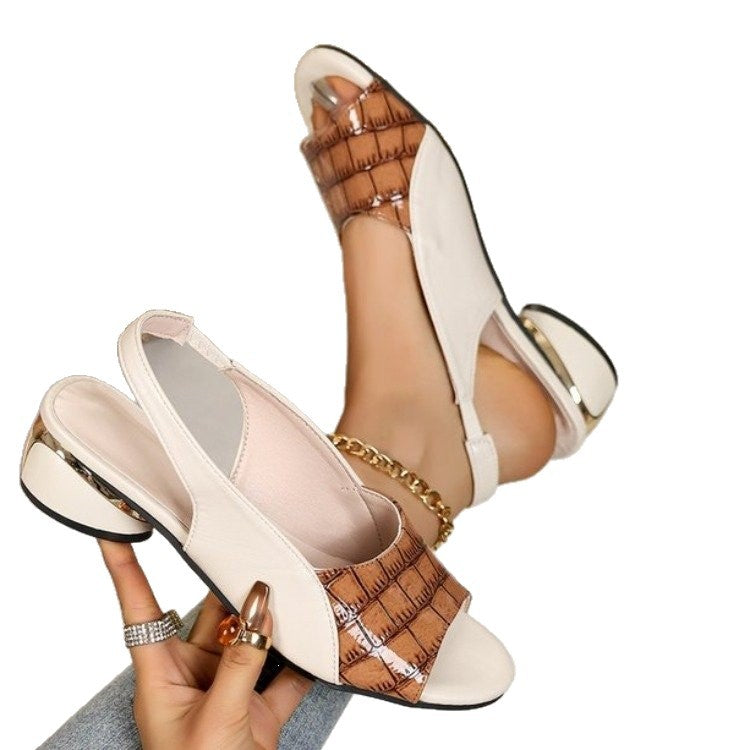 Damen elegante Slingback-Sandalen mit modischen Akzenten EB