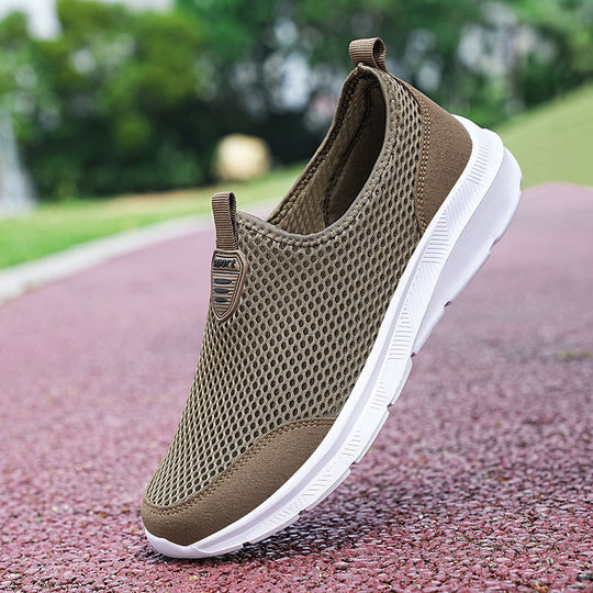 Unisex nan ultraleichter Netz-Slipper mit viskoelastischem Fußbett und flexibler rutschfester Laufsohle EB