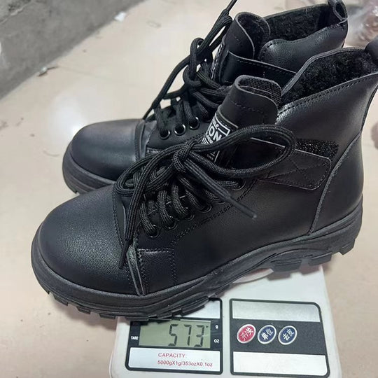 Damen nan modische Plateau-Hightop-Sneaker mit Klettriemen, gepolstertem Komfortfußbett und profiliertem Traktorabsatz EB
