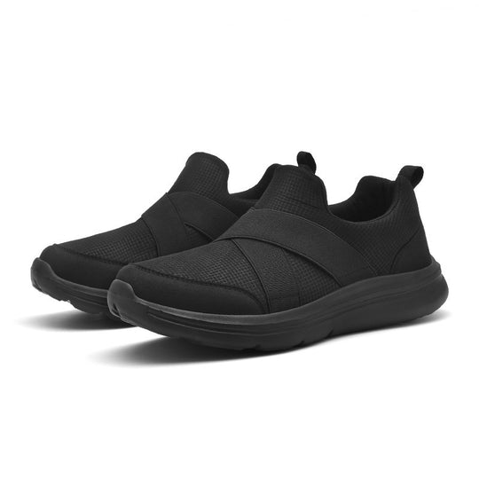Damen Bequeme Slip-On Sneakers mit flexiblem Obermaterial und rutschfester Sohle EB