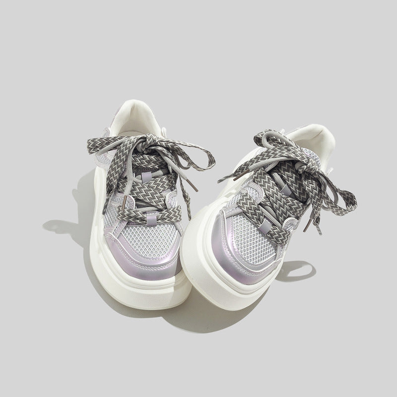 Damen Trendige und atmungsaktive Sneakers mit stabiler Sohle EB