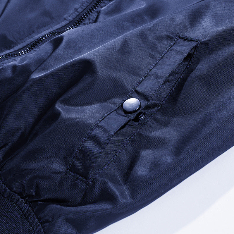 Herren leichte Nylon-Bomberjacke im Pilotenschnitt mit Ärmeltasche EB