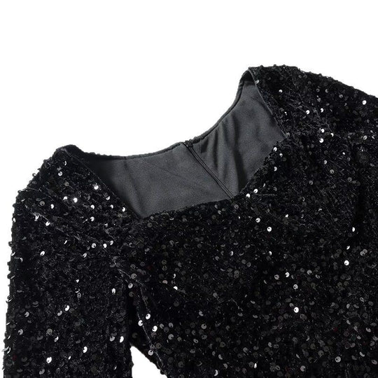 Damen Glitzerndes Abendkleid mit elegantem A-Linien-Schnitt EB