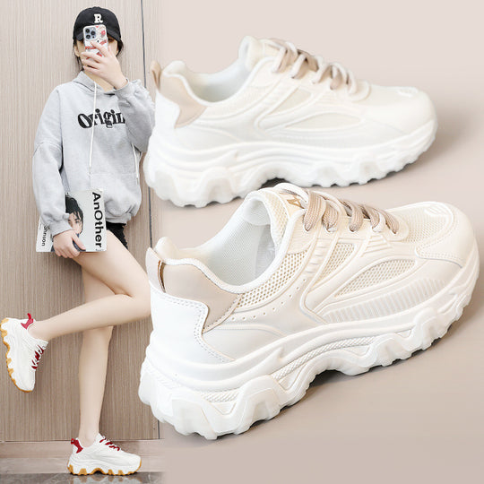 Damen modische Sneakers mit atmungsaktiver Mesh-Oberfläche und rutschfester Sohle EB