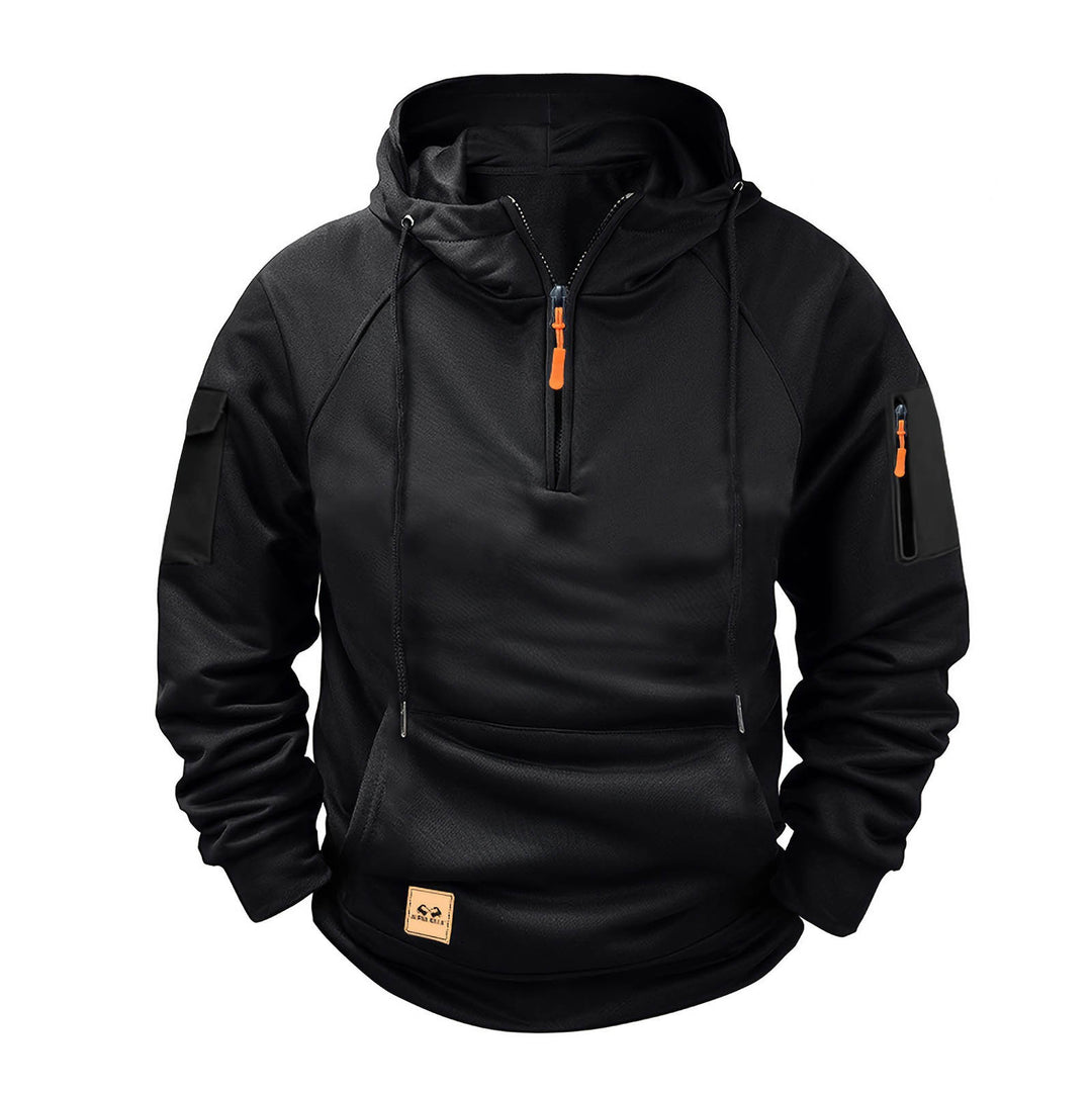 Herren sportlicher Kapuzenpullover mit praktischem Reißverschluss EB