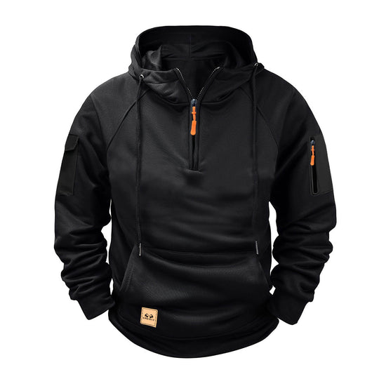 Herren sportlicher Kapuzenpullover mit praktischem Reißverschluss EB