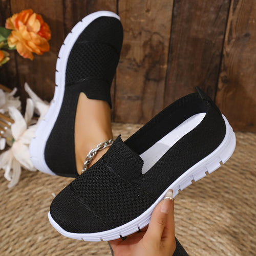 Damen Slip-On Sneakers mit atmungsaktivem Netzmaterial EB