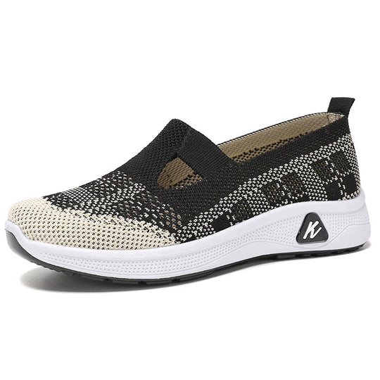 Damen Leichte Slip-On Sneakers mit flexibler Sohle und atmungsaktivem Obermaterial EB