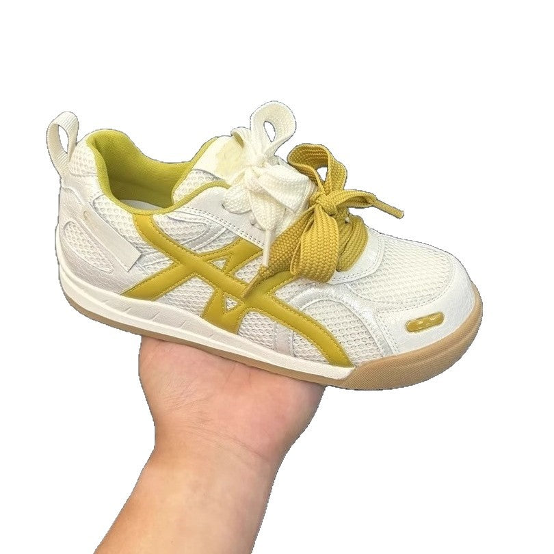 Damen Sportliche Atmungsaktive Sneakers mit einzigartigem Design und bequemen Schnürsenkeln EB