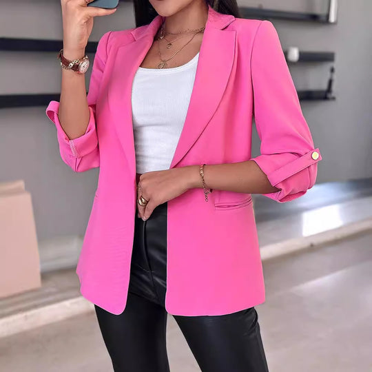 Damen Eleganter Blazer mit modischem Schnitt und praktischen Details EB