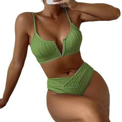 Damen Hochwertiges Bikini-Set mit V-Ausschnitt EB
