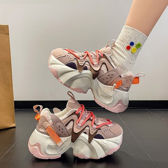 Damen Sportliche Chunky Sneaker mit innovativer Dämpfung und trendigem Design EB