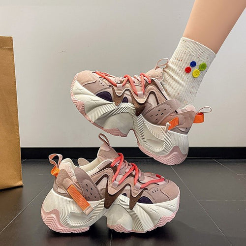 Damen Sportliche Chunky Sneaker mit innovativer Dämpfung und trendigem Design EB