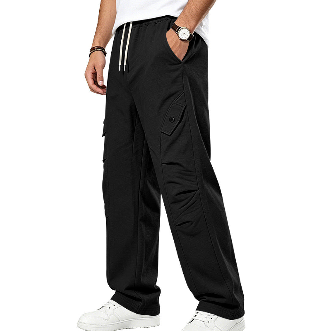 Herren Lässige Cargo-Jogginghose mit Kordelzug und Cut-Out-Details EB