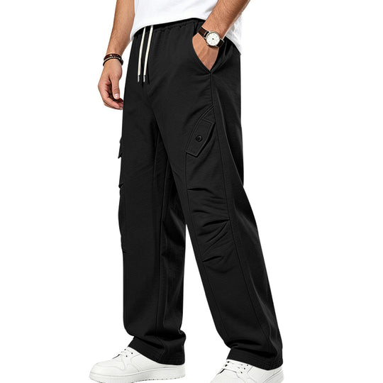Herren Lässige Cargo-Jogginghose mit Kordelzug und Cut-Out-Details EB