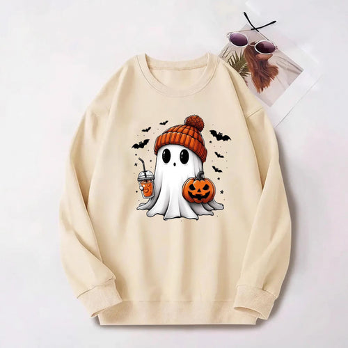 Damen Sweatshirt mit Halloween-Motiv EB