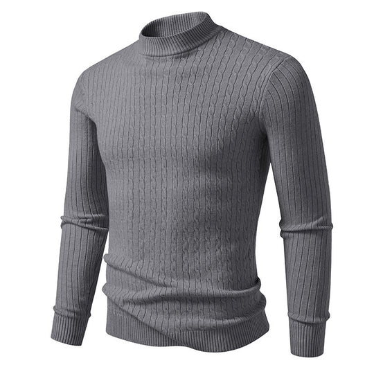 Herren modischer Rollkragenpullover mit strukturierter Oberfläche EB