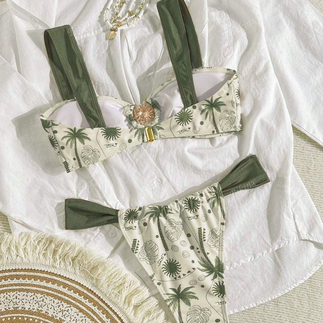 Damen Bikini-Set mit tiefem V-Ausschnitt und komfortablen Trägern EB
