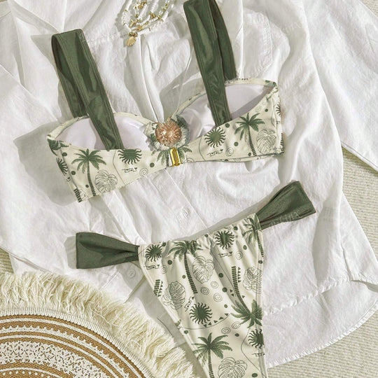 Damen Bikini-Set mit tiefem V-Ausschnitt und komfortablen Trägern EB
