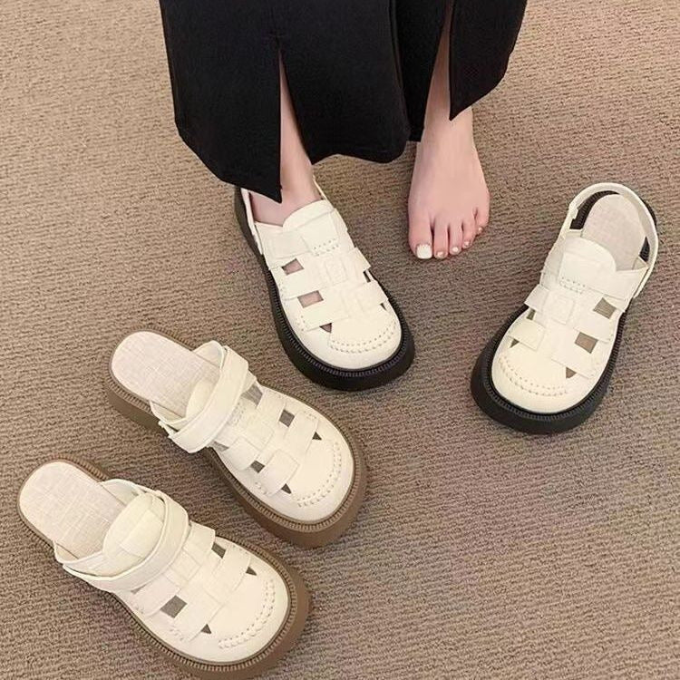 Damen Plateau-Sandalen mit modischem Riemendesign und ergonomischer Sohle EB