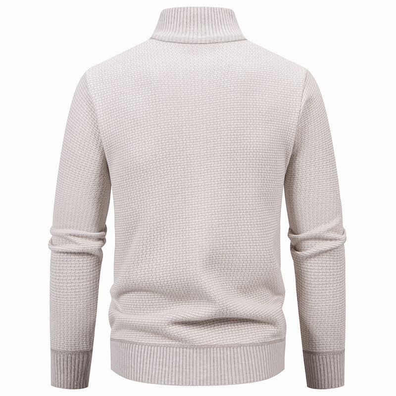 Herren leichte Strickjacke mit modernem Zipper und sportlichem Design EB