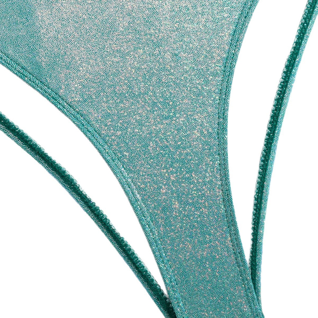 Damen Glänzender Bikini mit feinen Trägern EB