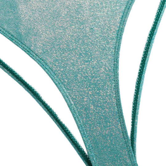 Damen Glänzender Bikini mit feinen Trägern EB