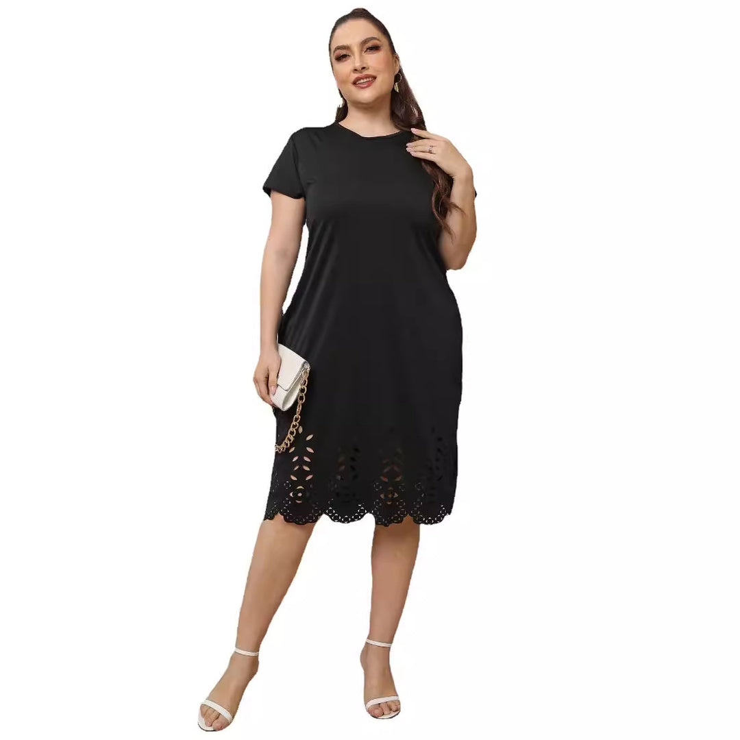 Damen elegantes Cut-Out Sommerkleid EB