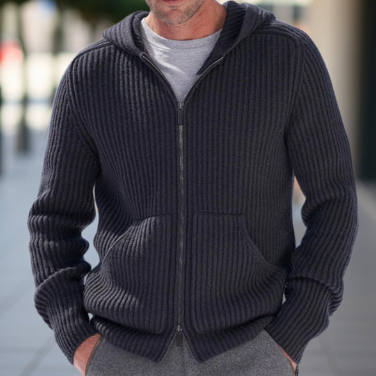 Herren Strickjacke mit Kapuze EB