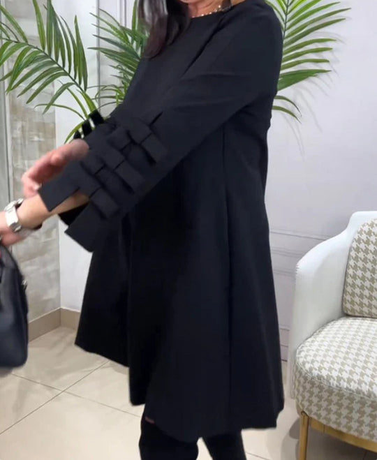 Damen Kleid mit dekorativen Rüschendetails und modernem Schnitt Heidi-Mode