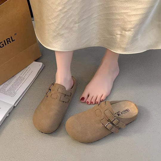 Damen Bequeme Clogs mit modischem Kettenverschluss EB
