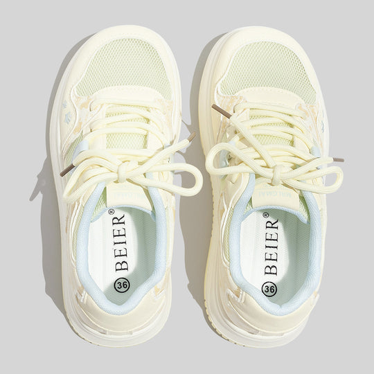 Damen Atmungsaktive Sneakers mit innovativem Komfortsystem und elastischen Schnürsenkeln EB