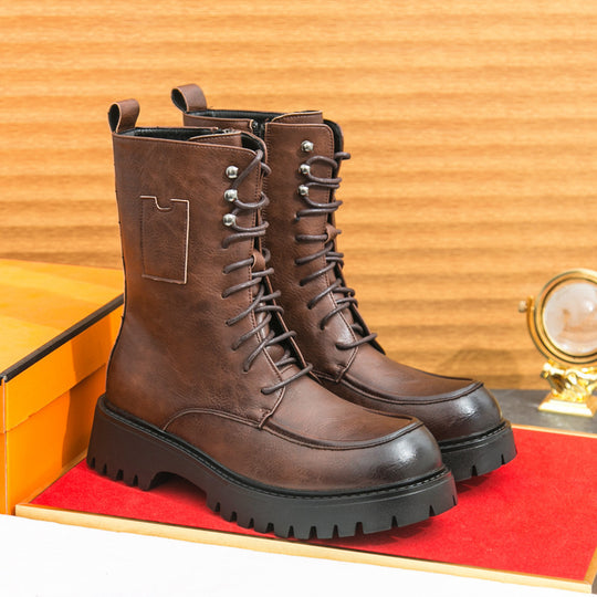 Damen Hohe Schnürboots mit rutschfester Sohle und robustem Obermaterial EB
