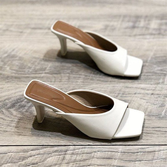 Damen elegante Mules mit geschwungenem Design EB