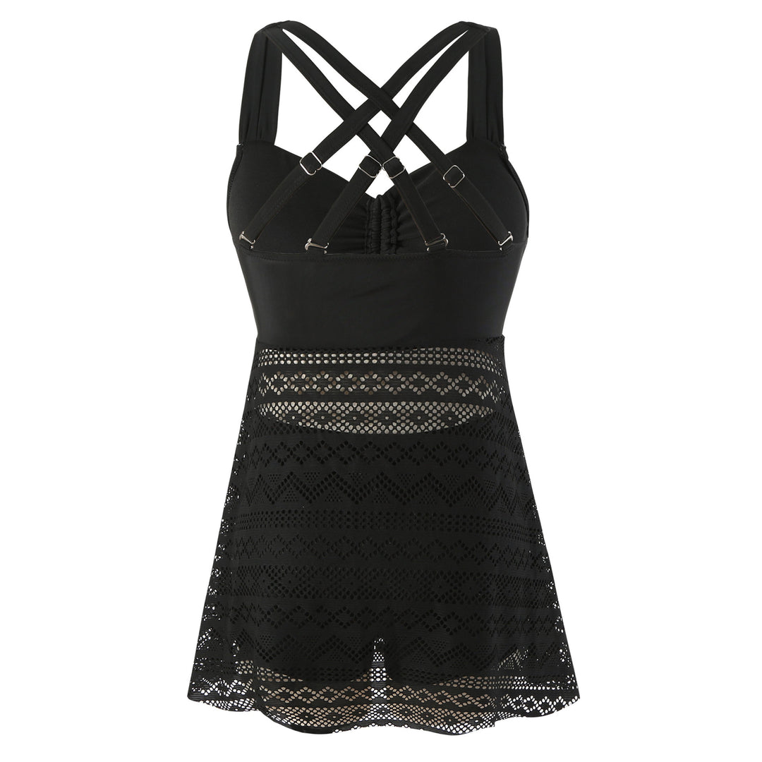 Damen Schwimmkleid mit raffinierter Rückenpartie und sehr elastischer Stoffqualität EB