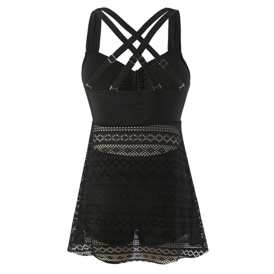 Damen Schwimmkleid mit raffinierter Rückenpartie und sehr elastischer Stoffqualität EB