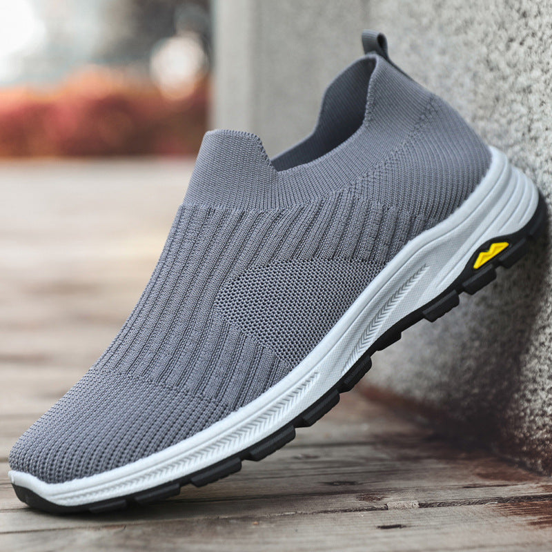 Damen Atmungsaktive Slip-On Sneakers mit elastischem Strick-Obermaterial EB
