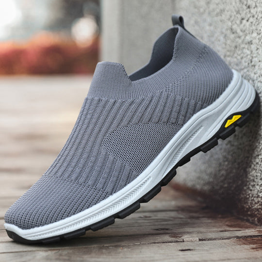 Damen Atmungsaktive Slip-On Sneakers mit elastischem Strick-Obermaterial EB