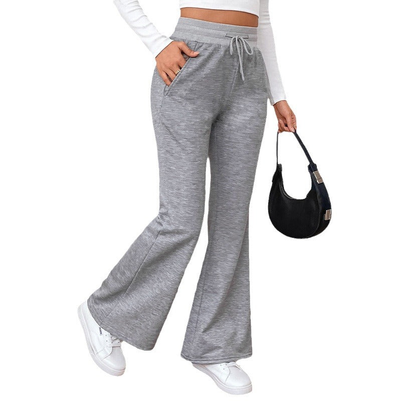 Damen ausgestellte Jogginghose mit hohem Bund und Kordelzug EB