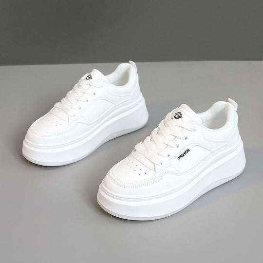 Damen Modische Plateau-Sneaker mit atmungsaktivem Obermaterial und gepolsterter Innensohle EB