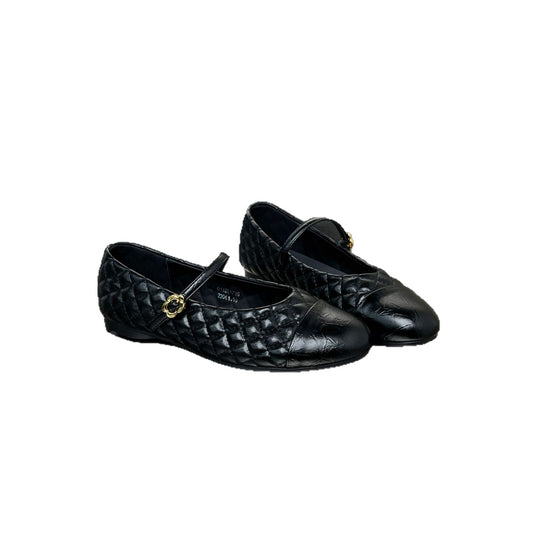 Damen Ballerinas mit eleganter Steppung und dekorativem Riemen EB