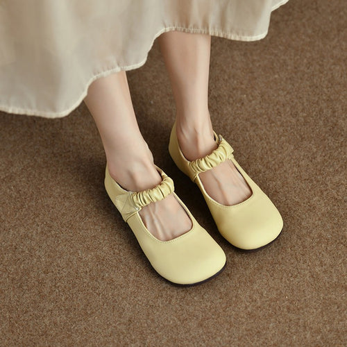 Damen elegante Ballerinas mit elastischem Riemen EB