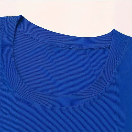 Damen Kurzarmoberteil mit modernem strukturiertem Design EB