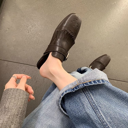 Damen Mokassins mit eleganter Fransenverzierung und modernem Design EB
