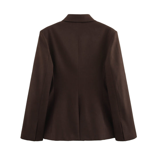 Damen elegante Blazerjacke mit strukturiertem Design und praktischen Taschen EB