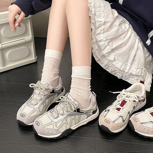 Damen modische Sneaker mit atmungsaktiver Netzoberfläche und komfortablem Dämpfungssystem EB